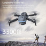 Drone GPS avec caméra 4K UHD pour adultes, 90 min de vol longue durée, moteur brushless, résistance au vent, suivi auto, retour