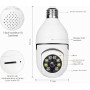 BSLVWG Caméra de sécurité à ampoule, 2,4 GHz WiFi 1080p, caméras sans fil, vue à 360 degrés avec détection de mouvement, suivi a