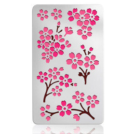 UNICRAFTALE Pochoirs de Fleurs de Cerisier Réutilisables pour Peinture sur Bois Modèles de Dessin en Acier Inoxydable Branche de