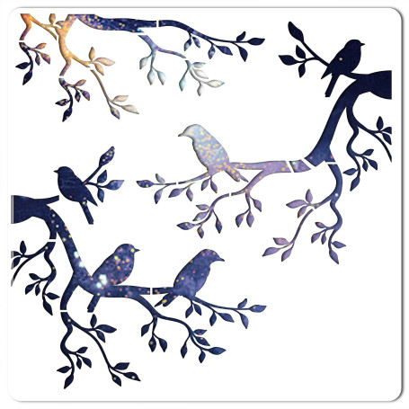 GORGECRAFT Arbre Pochoir Modèle Oiseau Grand 11.8x11.8 pouce Signe Réutilisable Décor à la Maison pour la Peinture Sur Bois Mur 
