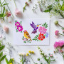 UNICRAFTALE Pochoirs Métal pour Artisanat la Pyrogravure les Fleurs et les Oiseaux Modèle Réutilisable Acier Inoxydable Pochoir 