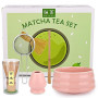Dreamhigh 5 Pièces Matcha Kit, Matcha Set avec Fouet en Bambou, CuillèRe Filtrante, Tamis et CuillèRe à Matcha pour la Préparati