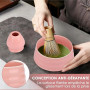 Dreamhigh 5 Pièces Matcha Kit, Matcha Set avec Fouet en Bambou, CuillèRe Filtrante, Tamis et CuillèRe à Matcha pour la Préparati