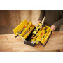 STANLEY 1-94-738 94-738 Boîte métal 5 Tiroirs - Grand Volume de Rangement -deux Poignées Articulées - Système Anti Pince-Doigt -