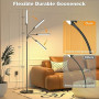 18W Dimmable Lampadaire sur pied , 1800 Lumens LED Lampe sur Pied 2700K à 6500K Températures de Couleur avec Télécommande et Con