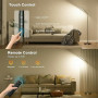 18W Dimmable Lampadaire sur pied , 1800 Lumens LED Lampe sur Pied 2700K à 6500K Températures de Couleur avec Télécommande et Con