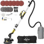 Ponceuse Girafe, Girafe Ponceuse 750W, LED Poignée télescopique Moteur, 7 Niveaux Vitesses 1800RPM Vitesse avec Dépoussiérage Au