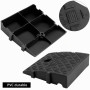 QWORK® 2PCS Freiner Rampe en Plastique, pour Fauteuils Roulants, Moto, 25x27x7 cm