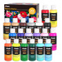 ABEIER Peinture Acrylique, 20 Couleurs (60 ml/2 oz), peinture textile permanente pour vêtements, peintures pour tissu, Non Toxiq