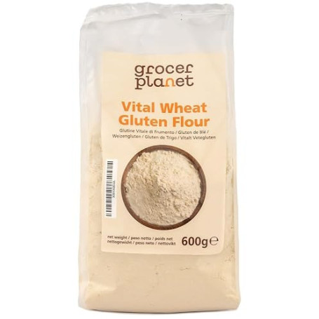 Grocer Planet - Gluten de Blé (600g) | Pour la préparation de Seitan | Vegan Friendly | Pour la préparation de Pâtisseries Proté
