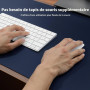Aothia Sous-main de bureau,Grand tapis de souris, 80 x 40cm,Bleu foncé | Tapis clavier souris en cuir PU,protège bureau antidéra