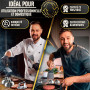 SMASHI® Smash Burger Kit avec Ustensiles Professionnels en Acier Inoxydable 304 certifié Contact Alimentaire UE | Presse Smash B