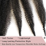 Xtrend Marley Twist Lot de 3 paquets d'extensions de cheveux synthétiques pré-séparés pour tressage au crochet (5 mèches/paquet,