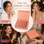6 Couleurs Set Rouge à Lèvres Liquide Mat, mat rouge à lèvres nude ensemble velouté longue durée antiadhésif tasse, cadeau de ro