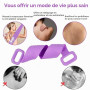 URAQT Brosse de Bain, 70cm Longueur Brosse Arrière en Silicone Brosse | Silicone Pour Dos Double Face, Brosse pour Le Dos de la