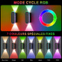 Lampe Solaire Exterieur Applique Murale: 6 Pack Up Down RGB lumiere Solaire | Éclairage mural extérieur IP65 Étanche 3000K & Mod