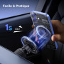 UGREEN Support Téléphone Voiture Magnétique pour MagSafe | Porte Smartphone Voiture Rotatif à 360°avec Crochet Magnétique en Mét