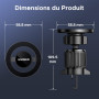 UGREEN Support Téléphone Voiture Magnétique pour MagSafe | Porte Smartphone Voiture Rotatif à 360°avec Crochet Magnétique en Mét