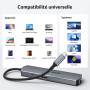acer Hub USB C 6 en 1 avec Ethernet 1Gbps, HDMI 4K@60Hz, PD 100W | 1*USB-C 5Gbps, 2*USB-A 3.0, Adaptateur USB C Ethernet HDMI po