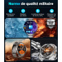 LIGE Montre Connectée Homme Montre Sport avec 1300mAh/1,85'' HD Grand Écran/LED Lampe, Moniteur de Fréquence Cardiaque et Sommei