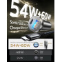 LISEN Chargeur Voiture USB C 54W+60W C-C Câble,Chargeur Allume Cigare USB C | Prise Allume Cigare 12V, Accessoire Voiture Interi