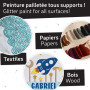 Aladine - Izink Diamond Rose Pastel 80 ml - Peinture Pailletée - Pour Tout Support : Papier, Tissu, Béton, Métal, Bois - DIY et 
