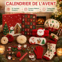 Calendrier de l'Avent de Noël 2026, Coffret Accessoires Beauté et Coiffure | Calendrier de l'Avent Noël 24 Jours Compte à Rebour