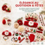 Calendrier de l'Avent de Noël 2026, Coffret Accessoires Beauté et Coiffure | Calendrier de l'Avent Noël 24 Jours Compte à Rebour