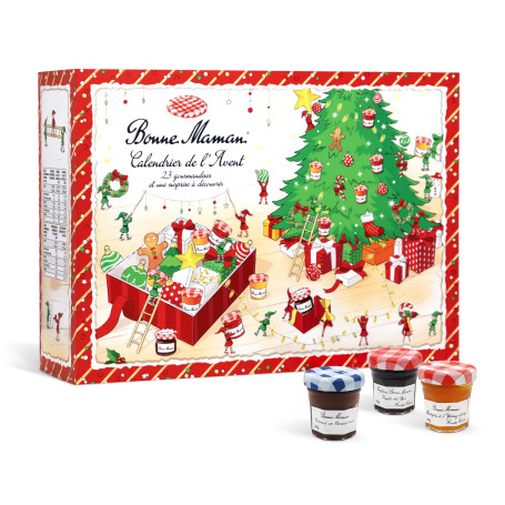 Bonne Maman - Calendrier Avent 2026-23 Tartinables - Édition Déco Noël | Confitures - Pâte à Tartiner - Caramels - Saveurs Exclu
