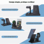 FDGAO Chargeur sans Fil 3 en 1 Chargeur Induction Rapide 15W pour Samsung | Station de Charge pour Samsung Galaxy S26 S25 S24 S2