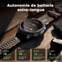 KOSPET Tank T4C GPS Montre Connectée Homme, Lampe Torche LED, Talkie-Walkie | Étanche 5 ATM et IP69K, 1,5'' AMOLED, Autonomie 15