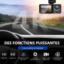 1080P Dashcam Voiture Avant et Arrière, 170° Grand Angle 3 Canaux avec Fil, SD 64GB Inclus, Vision Nocturne & Étanche, Enregistr