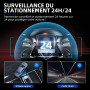 1080P Dashcam Voiture Avant et Arrière, 170° Grand Angle 3 Canaux avec Fil, SD 64GB Inclus, Vision Nocturne & Étanche, Enregistr