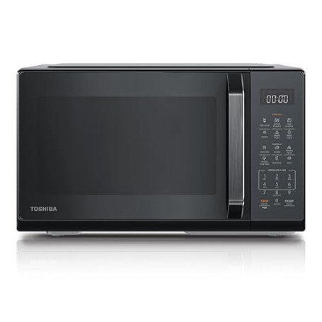 Toshiba MW3-EM23PE(BK) Micro-ondes 23L, Micro-ondes sur Pied, 800W, Noir | Chauffage Rapide, 11 Niveaux de Puissance, 7 Menus Au