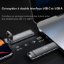 SSK SSD Externe 128GO Disque Portable SSD Cle USB 3.2 Gen 2 Jusqu'à 550 Mo/s, 2 en 1 OTG Solid State Drive 128 GO Double Clé USB