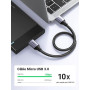 UGREEN Câble USB 3.0 Mâle A vers Micro B Cable Disque Dur Externe (0.5M) | Nylon Tressé, Compatible avec Western Digital WD Elem
