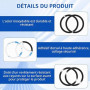 ABOHU Lot de 6 Plaque Metallique Minces Telephone avec Adhésif pour Support Téléphone Voiture Magnétique Aimant, Anneau Noir