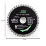 Lame de scie 125 mm en carbure pour meuleuse d'angle, alésage 22,2 mm, 40 dents