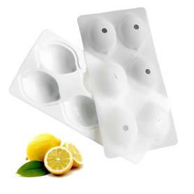 Euablfo Moule Citron en Silicone, Moule Citron Trompe l'oeil Fruit, 3D - En Silicone Rownies, Gâteaux en Mousse, Desserts Cuits 