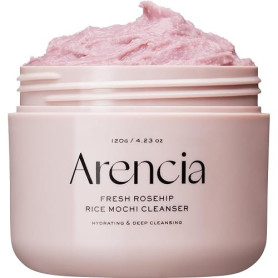 Arencia Rosehip Brightening Rice Mochi Face Cleanser & Daily Scrub - Moisturizing, Exfoliating & Deep-Cleansing - All Skin Types