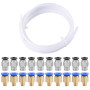 QitinDasen 5 Mètres 3D Imprimante PTFE Téflon Tube, avec 10 Pièces PC4-M6 Pneumatique Connecteur et 10 Pièces PC4-M10 Pneumatiqu