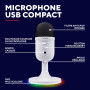 GXTrust Yami Micro Blanc à Condensateur avec Filtre Anti-Pop, Blanc | Microphone USB pour Le Streaming, Twitch, Youtube, Podcast