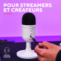 GXTrust Yami Micro Blanc à Condensateur avec Filtre Anti-Pop, Blanc | Microphone USB pour Le Streaming, Twitch, Youtube, Podcast