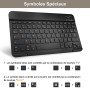 Nanhent Clavier Coque pour Samsung Galaxy Tab A7 10.4" 2022/2020 (SM-T500/T505/507), avec Porte-Stylo, AZERTY Français Amovible 