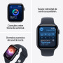 Apple Watch SE 3 (GPS), Boîtier en Aluminium Minuit de 40 mm | Bracelet Sport bleu marine - M/L. Fitness + Sommeil + Suivi de cy