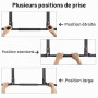 Barres de traction, montage mural, pour salle de gym à domicile, support d'entraînement multifonction en acier inoxydable