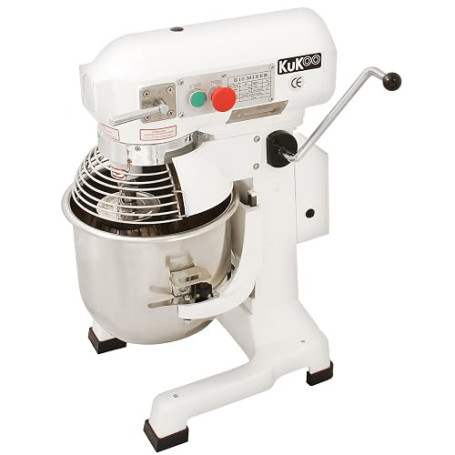 Batteur Mélangeur Planétaire Batteur Pétrin Professionnel de 10L 550W 3 Accessoires Pâtisserie