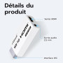 Mcbazel Adaptateur Wii HDMI, Adaptateur Wii vers HDMI Convertisseur Vidéo Full HD 1080P avec Sortie Audio 3,5 mm, Compatible Wii