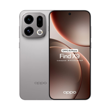 OPPO Find X9 5G 2025 CPH2797 - Smartphone Débloqué Double SIM - 12 Go RAM 512 Go Stockage - Android 16 - Grand Écran - Gris Tita