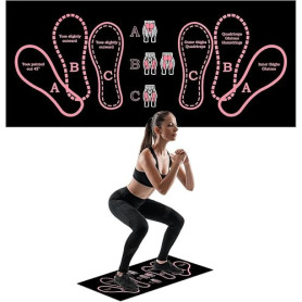 Aribliseza Tapis de Fitness, Tapis de Yoga, Tapis de Pilates, Design à | Antidérapant, confort au genou, position des pieds pour